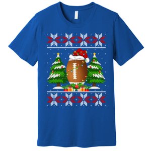 American Football Christmas Tree Lights Ugly Sweater Xmas Cute Gift Premium T-Shirt