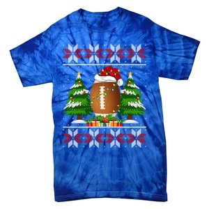 American Football Christmas Tree Lights Ugly Sweater Xmas Cute Gift Tie-Dye T-Shirt