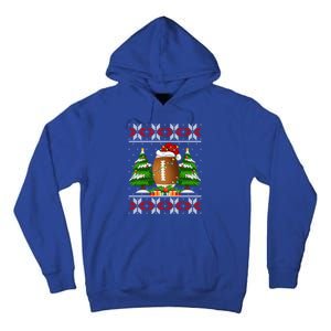 American Football Christmas Tree Lights Ugly Sweater Xmas Cute Gift Tall Hoodie