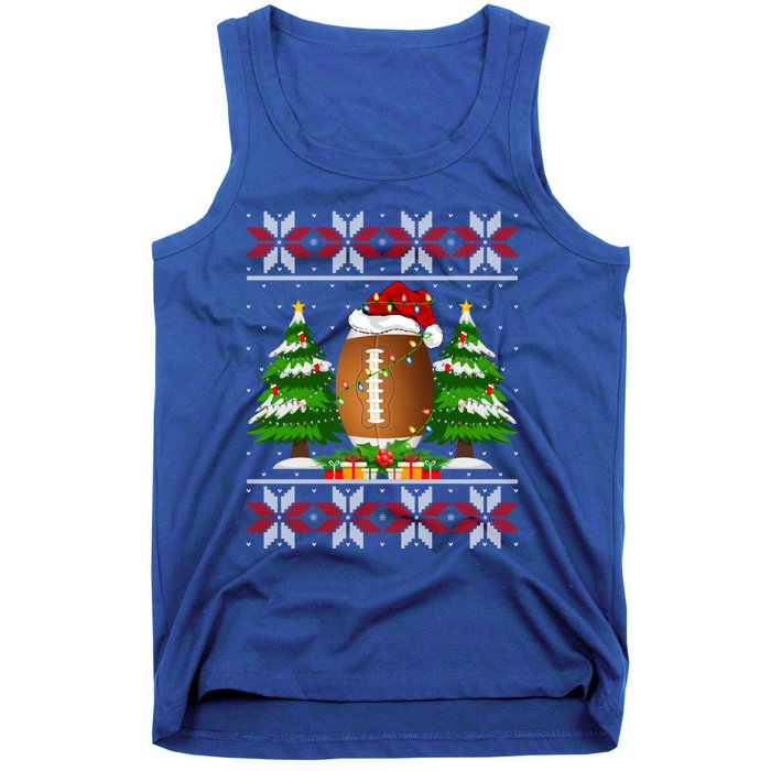 American Football Christmas Tree Lights Ugly Sweater Xmas Cute Gift Tank Top