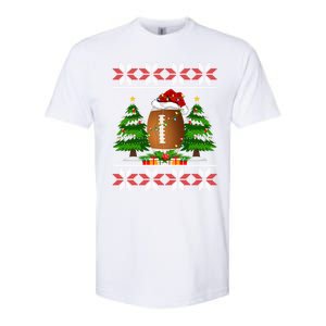 American Football Christmas Tree Lights Ugly Sweater Xmas Cute Gift Softstyle CVC T-Shirt