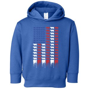 American Flag Cow Flag Farm Love Cows Gift Toddler Hoodie