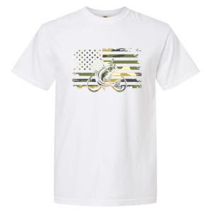 American Flag Camouflage Fishing Gift Fishing Funny Gift Garment-Dyed Heavyweight T-Shirt