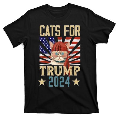 American Flag Cat For Trump 2024 Gifft T-Shirt