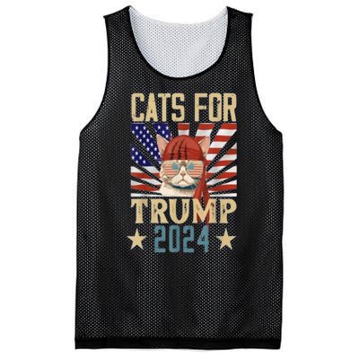 American Flag Cat For Trump 2024 Gifft Mesh Reversible Basketball Jersey Tank