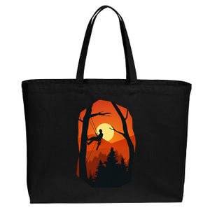 Arborist Forest Chainsaw Cotton Canvas Jumbo Tote