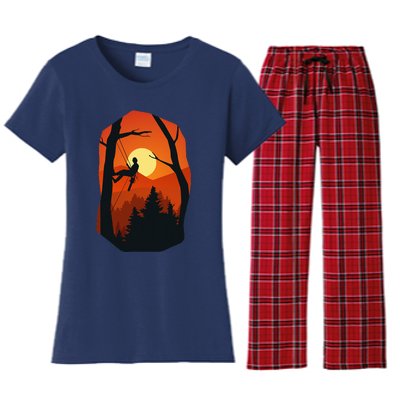 Arborist Forest Chainsaw Women's Flannel Pajama Set