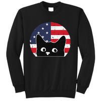 American Flag Cat 4th Of July Kitten Patriotic Pet Lover Sweatshirt