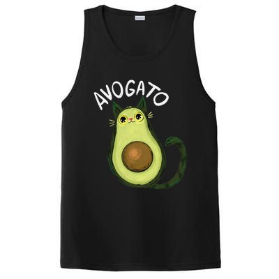 Avogato Funny Cat Avocado Cinco De Mayo Cat Lady Cat Lover PosiCharge Competitor Tank