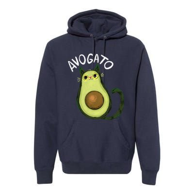 Avogato Funny Cat Avocado Cinco De Mayo Cat Lady Cat Lover Premium Hoodie