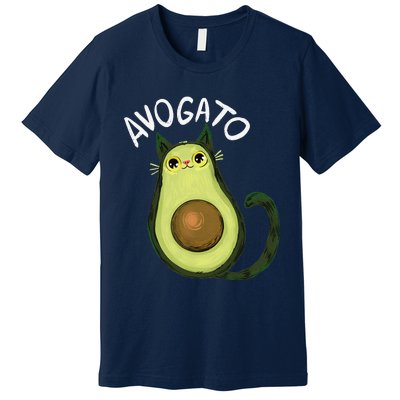 Avogato Funny Cat Avocado Cinco De Mayo Cat Lady Cat Lover Premium T-Shirt