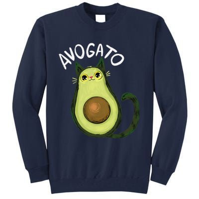 Avogato Funny Cat Avocado Cinco De Mayo Cat Lady Cat Lover Tall Sweatshirt