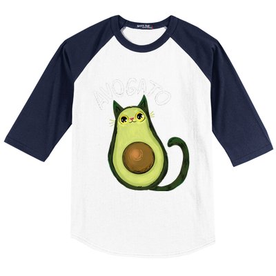 Avogato Funny Cat Avocado Cinco De Mayo Cat Lady Cat Lover Baseball Sleeve Shirt