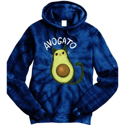 Avogato Funny Cat Avocado Cinco De Mayo Cat Lady Cat Lover Tie Dye Hoodie