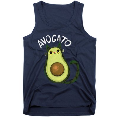 Avogato Funny Cat Avocado Cinco De Mayo Cat Lady Cat Lover Tank Top