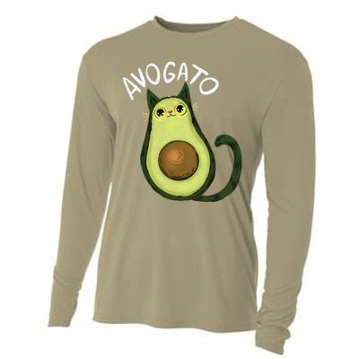 Avogato Funny Cat Avocado Cinco De Mayo Cat Lady Cat Lover Cooling Performance Long Sleeve Crew