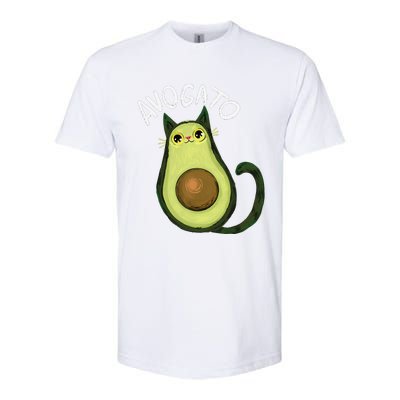 Avogato Funny Cat Avocado Cinco De Mayo Cat Lady Cat Lover Softstyle® CVC T-Shirt