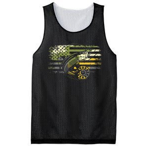 American Flag Camouflage Fishing Mesh Reversible Basketball Jersey Tank