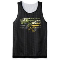 American Flag Camouflage Fishing Mesh Reversible Basketball Jersey Tank