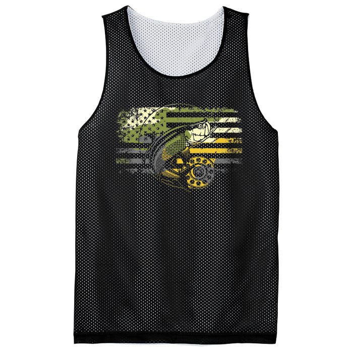 American Flag Camouflage Fishing Mesh Reversible Basketball Jersey Tank