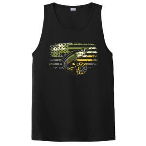 American Flag Camouflage Fishing PosiCharge Competitor Tank