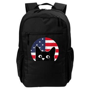 American Flag Cat 4th Of July Kitten Patriotic Pet Lover Daily Commute Backpack