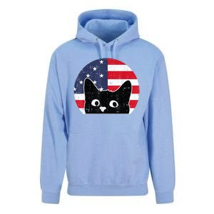 American Flag Cat 4th Of July Kitten Patriotic Pet Lover Unisex Surf Hoodie