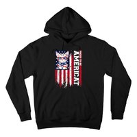 American Flag Cat 4th Of July Kitten Patriotic Pet Lover Pun Hoodie