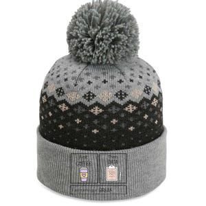 ABA First Coffee Then Data Funny Coffee The Baniff Cuffed Pom Beanie