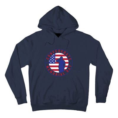 American Flag Confederate Memorial Day Gift Tall Hoodie