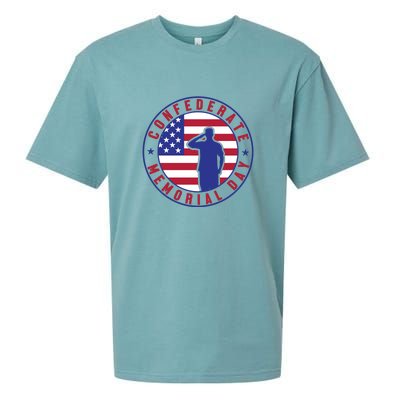 American Flag Confederate Memorial Day Gift Sueded Cloud Jersey T-Shirt