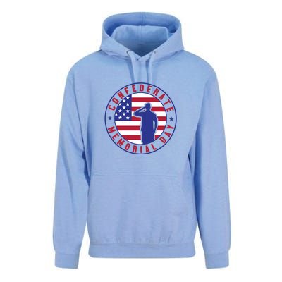 American Flag Confederate Memorial Day Gift Unisex Surf Hoodie