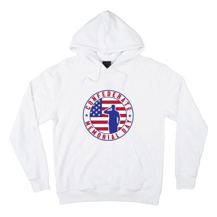 American Flag Confederate Memorial Day Gift Hoodie