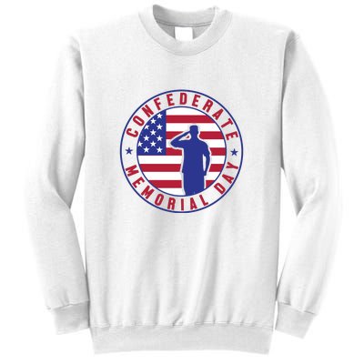 American Flag Confederate Memorial Day Gift Sweatshirt