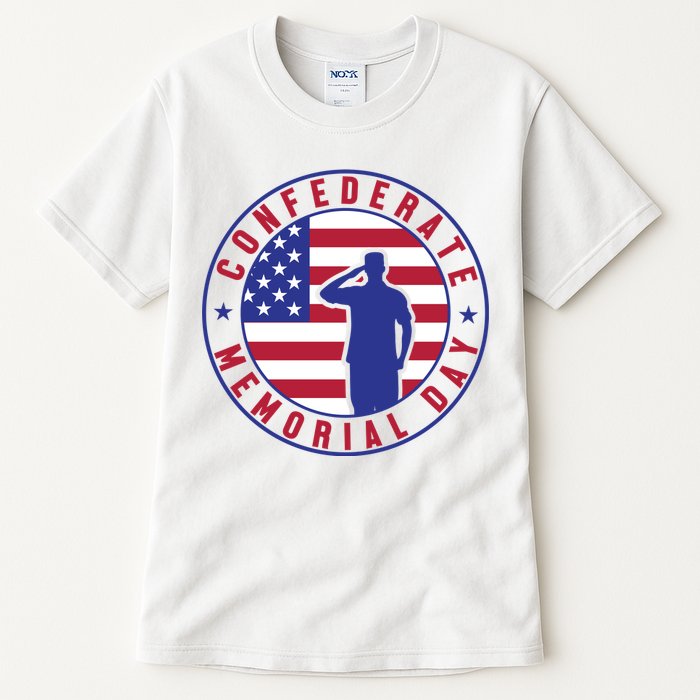 American Flag Confederate Memorial Day Gift Tall T-Shirt