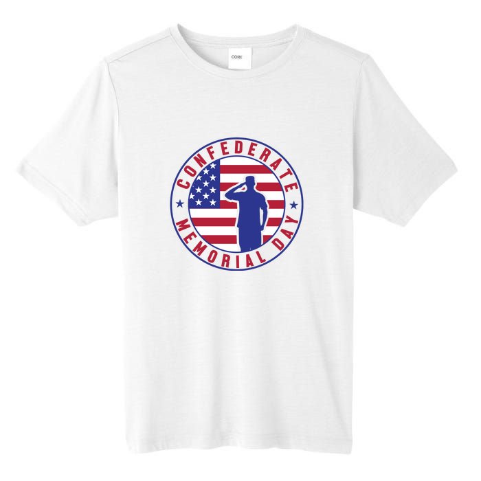 American Flag Confederate Memorial Day Gift Tall Fusion ChromaSoft Performance T-Shirt