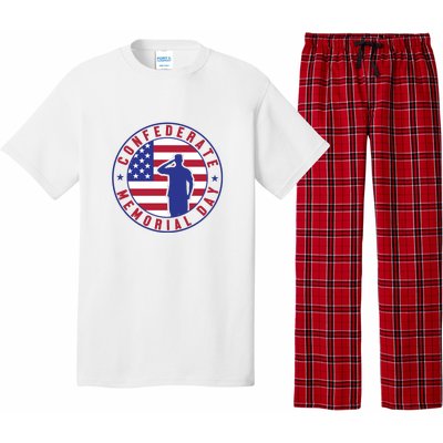 American Flag Confederate Memorial Day Gift Pajama Set