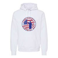 American Flag Confederate Memorial Day Gift Premium Hoodie