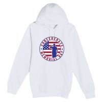 American Flag Confederate Memorial Day Gift Premium Pullover Hoodie