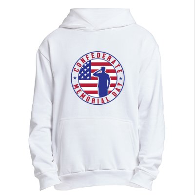 American Flag Confederate Memorial Day Gift Urban Pullover Hoodie