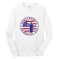 American Flag Confederate Memorial Day Gift Tall Long Sleeve T-Shirt