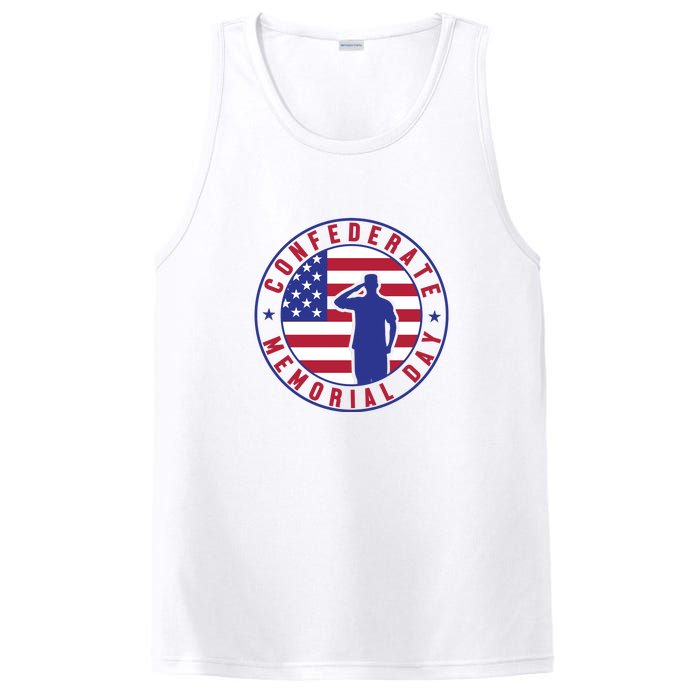 American Flag Confederate Memorial Day Gift PosiCharge Competitor Tank