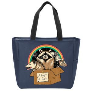 Adopt Forbidden Cats In Box Raccoon Skunks Possum Cat Lovers  Zip Tote Bag