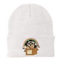 Adopt Forbidden Cats In Box Raccoon Skunks Possum Cat Lovers  Knit Cap Winter Beanie