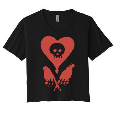 Alkalinetrio Fingers Crossed Women's Crop Top Tee