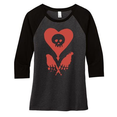 Alkalinetrio Fingers Crossed Women's Tri-Blend 3/4-Sleeve Raglan Shirt