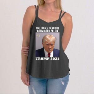 Americas Favorite Convicted Felon Protrump Women's Strappy Tank