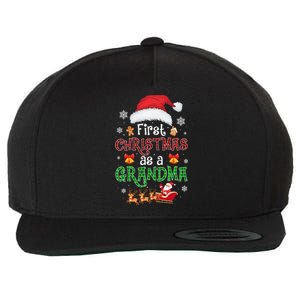 Announcet First Christmas As A Grandma Matching Family Gift Wool Snapback Cap