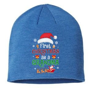 Announcet First Christmas As A Grandma Matching Family Gift Sustainable Beanie