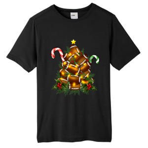 American Football Christmas Tree Christmas Pajamas Tall Fusion ChromaSoft Performance T-Shirt